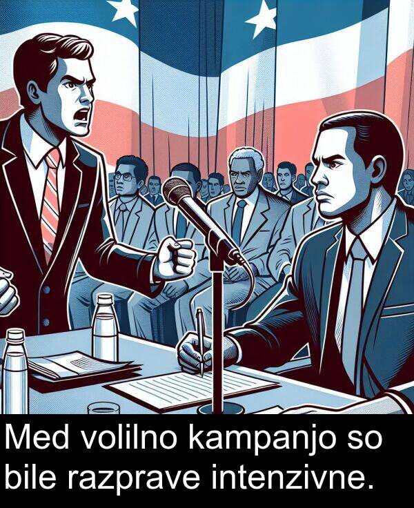 kampanjo: Med volilno kampanjo so bile razprave intenzivne.