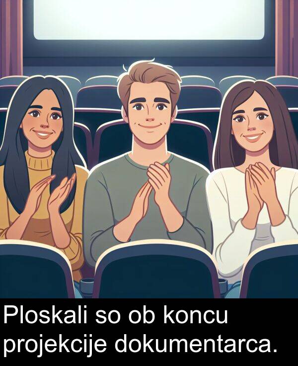 koncu: Ploskali so ob koncu projekcije dokumentarca.