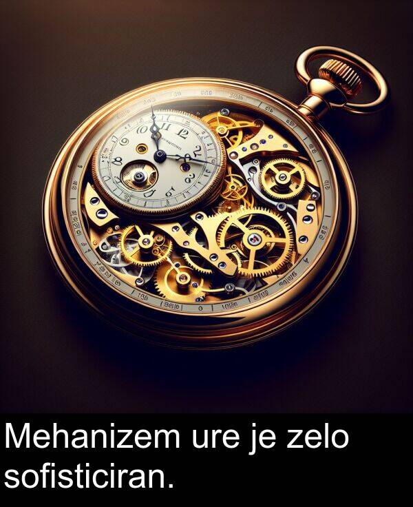 zelo: Mehanizem ure je zelo sofisticiran.