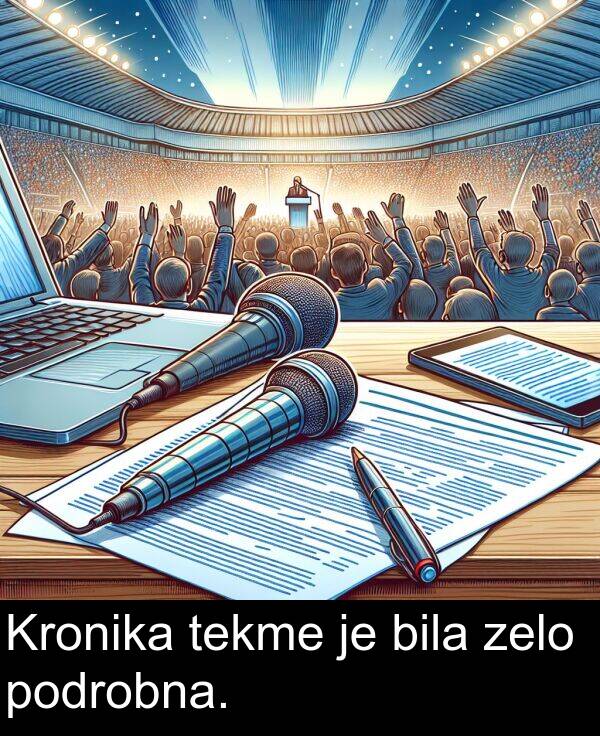 bila: Kronika tekme je bila zelo podrobna.