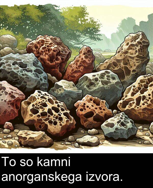 kamni: To so kamni anorganskega izvora.