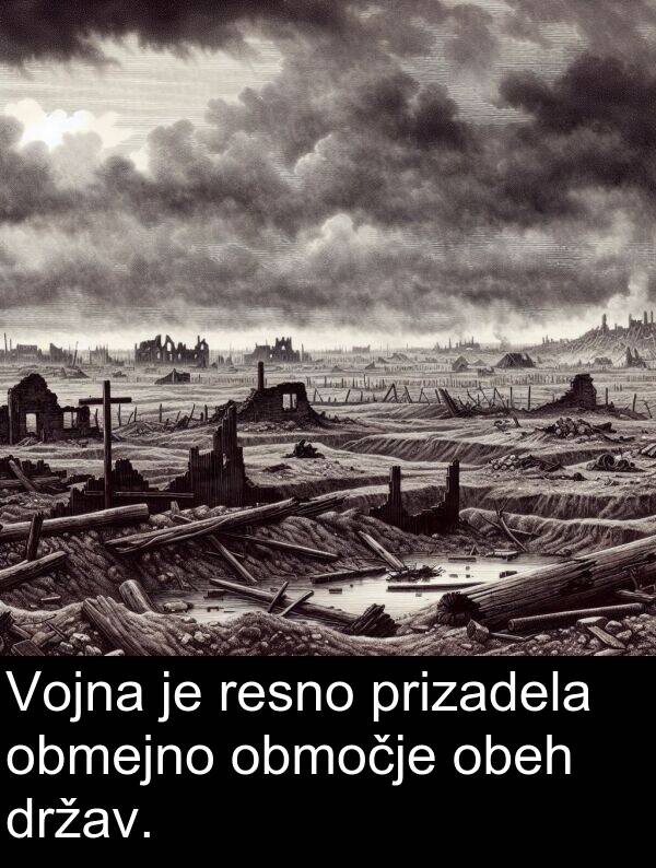 obeh: Vojna je resno prizadela obmejno območje obeh držav.
