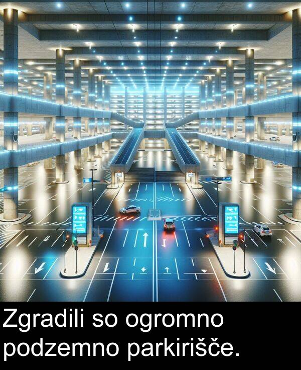 ogromno: Zgradili so ogromno podzemno parkirišče.