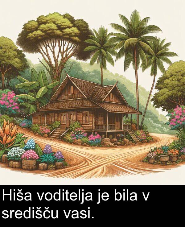 bila: Hiša voditelja je bila v središču vasi.