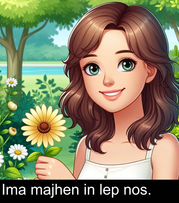 lep: Ima majhen in lep nos.