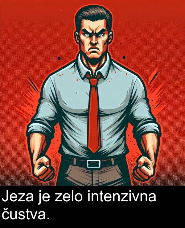 zelo: Jeza je zelo intenzivna čustva.