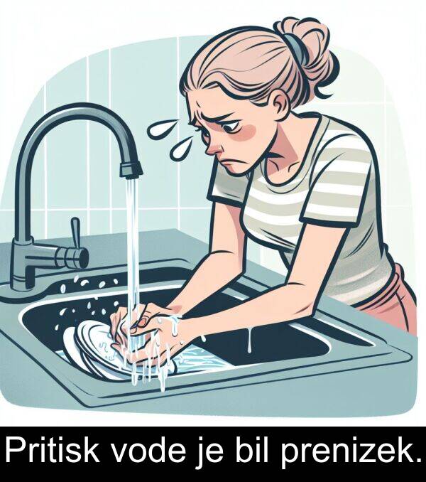 bil: Pritisk vode je bil prenizek.