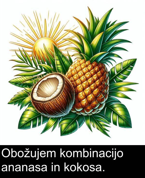 ananasa: Obožujem kombinacijo ananasa in kokosa.