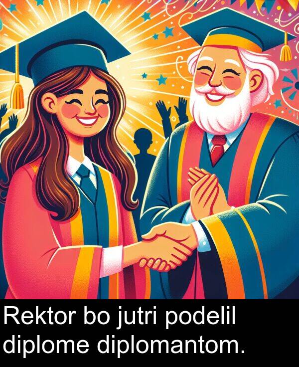 diplome: Rektor bo jutri podelil diplome diplomantom.