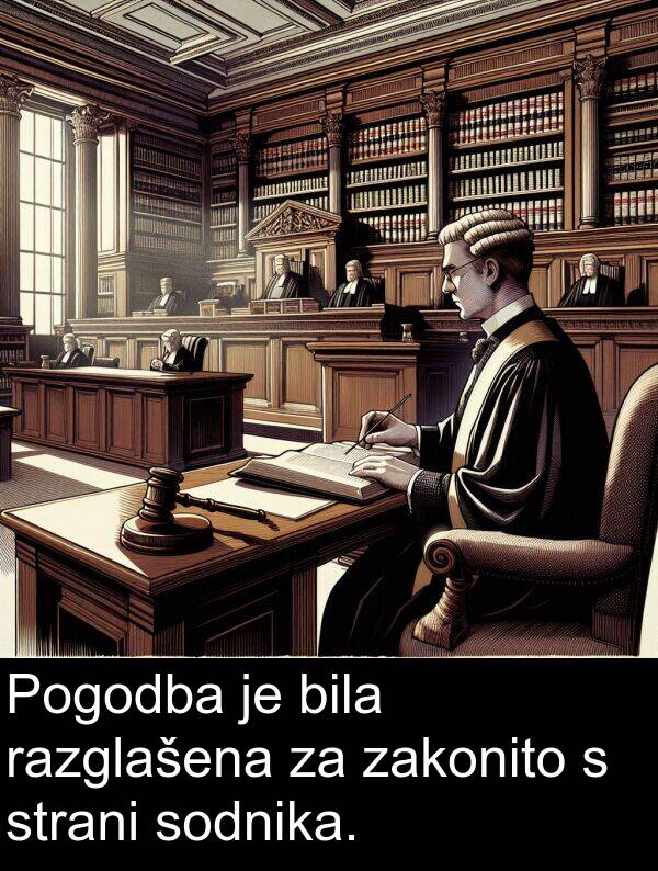 strani: Pogodba je bila razglašena za zakonito s strani sodnika.