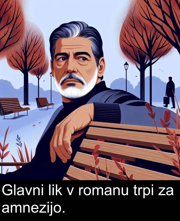 romanu: Glavni lik v romanu trpi za amnezijo.