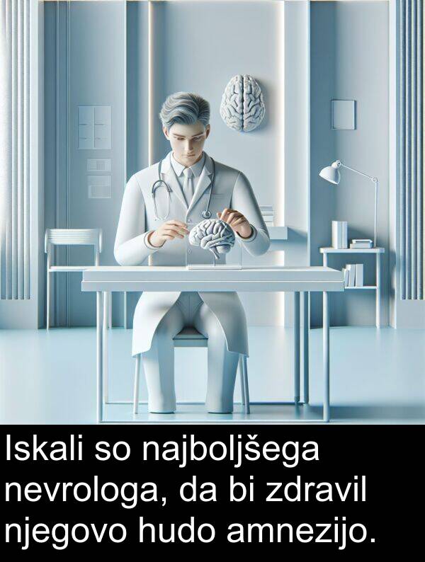 nevrologa: Iskali so najboljšega nevrologa, da bi zdravil njegovo hudo amnezijo.