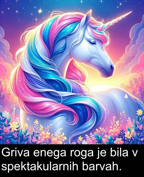 barvah: Griva enega roga je bila v spektakularnih barvah.