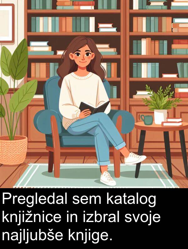 najljubše: Pregledal sem katalog knjižnice in izbral svoje najljubše knjige.