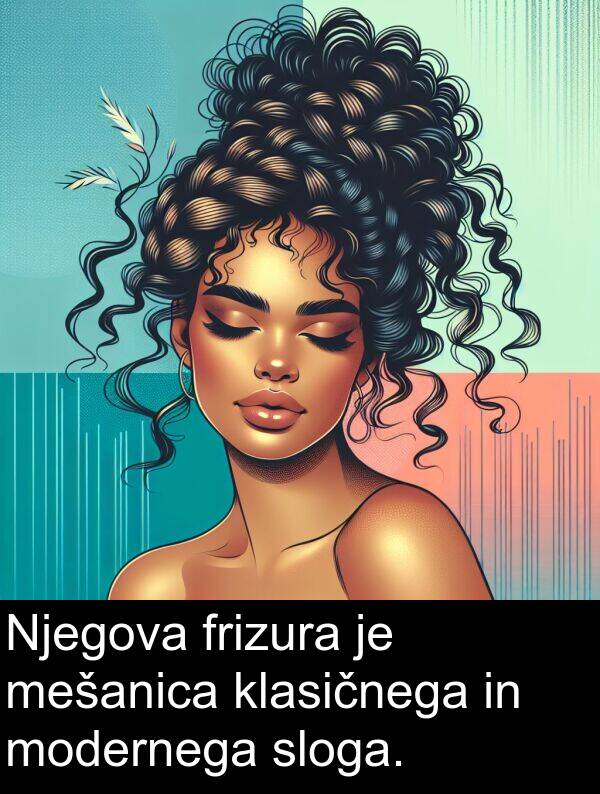 klasičnega: Njegova frizura je mešanica klasičnega in modernega sloga.