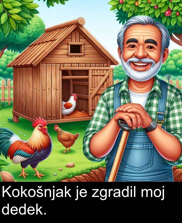 moj: Kokošnjak je zgradil moj dedek.