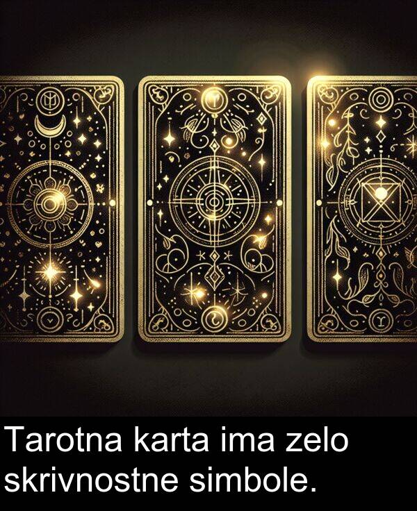 karta: Tarotna karta ima zelo skrivnostne simbole.