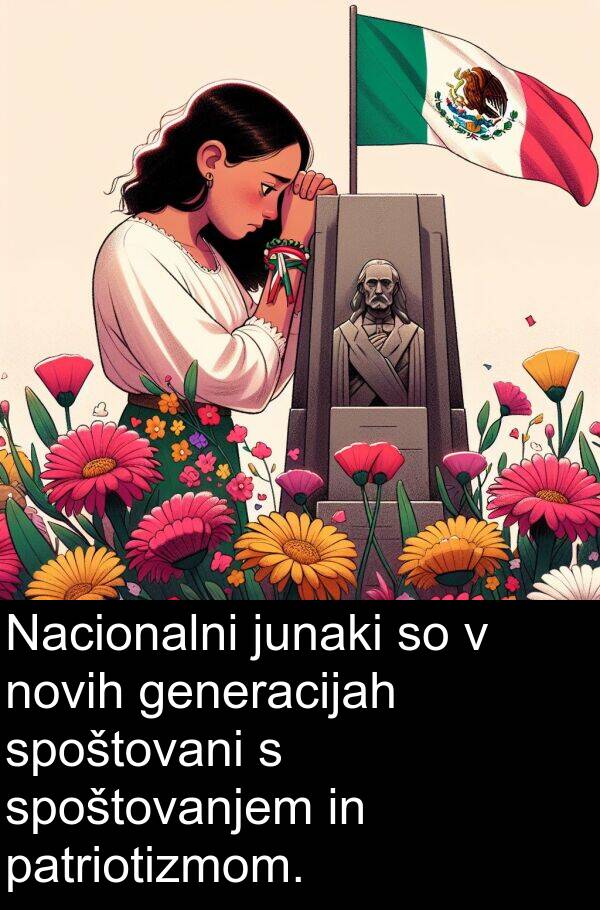 novih: Nacionalni junaki so v novih generacijah spoštovani s spoštovanjem in patriotizmom.