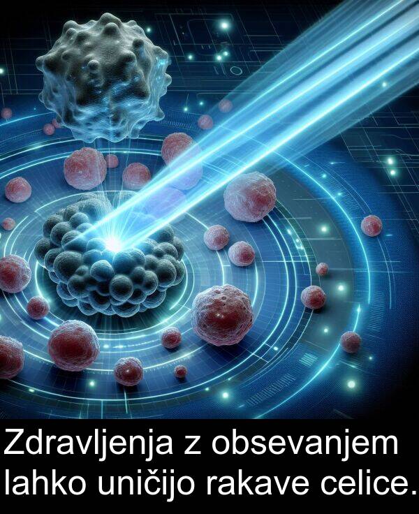 rakave: Zdravljenja z obsevanjem lahko uničijo rakave celice.