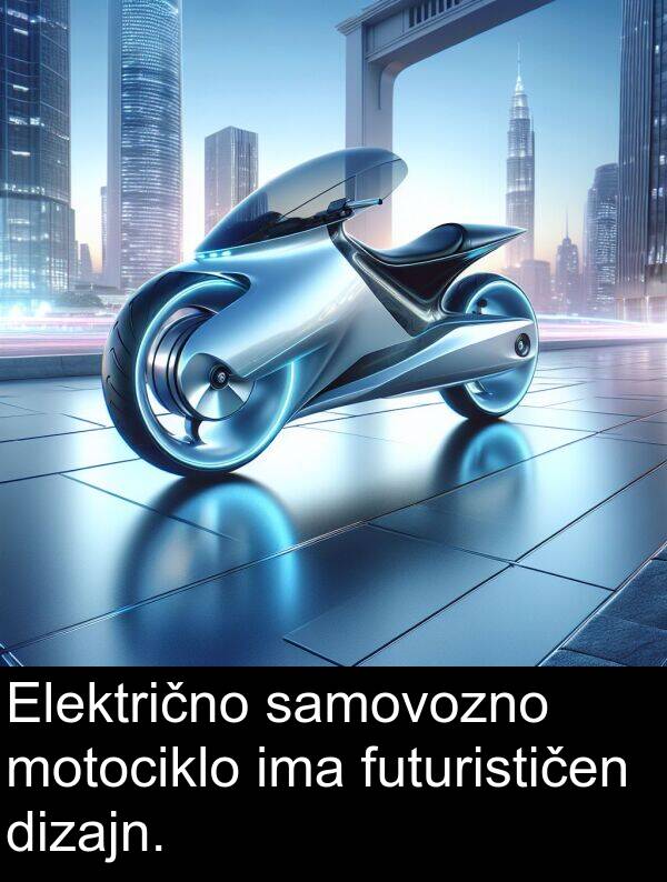samovozno: Električno samovozno motociklo ima futurističen dizajn.