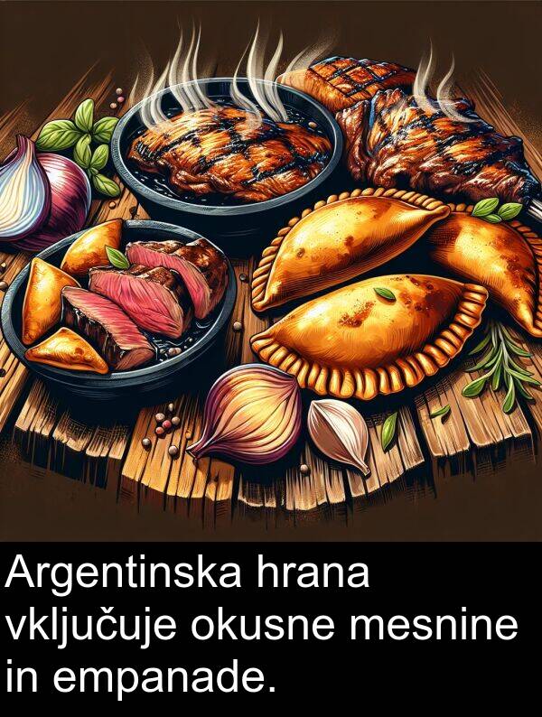 empanade: Argentinska hrana vključuje okusne mesnine in empanade.