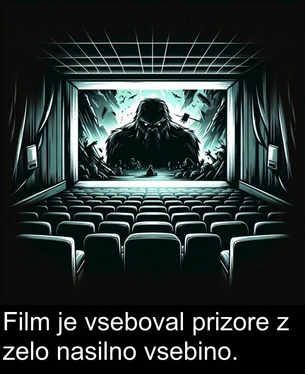 nasilno: Film je vseboval prizore z zelo nasilno vsebino.