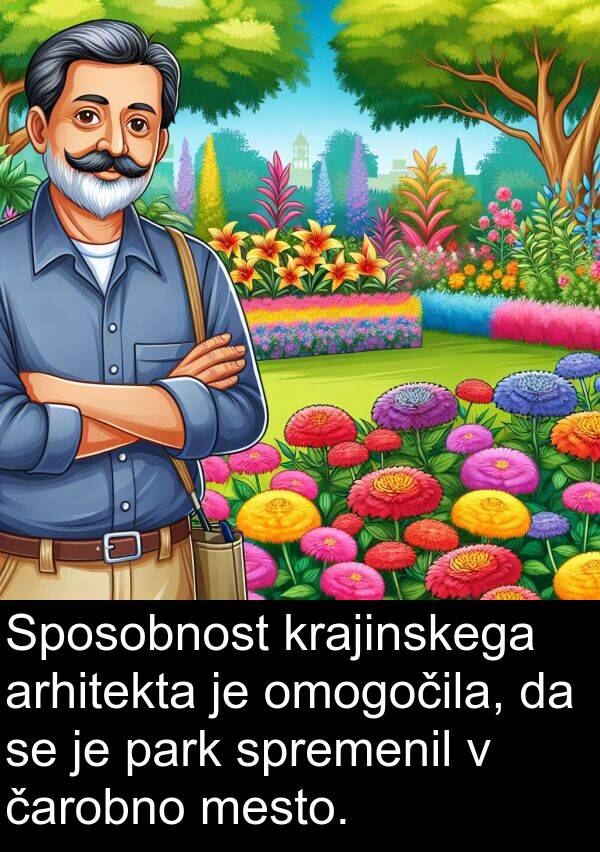 park: Sposobnost krajinskega arhitekta je omogočila, da se je park spremenil v čarobno mesto.