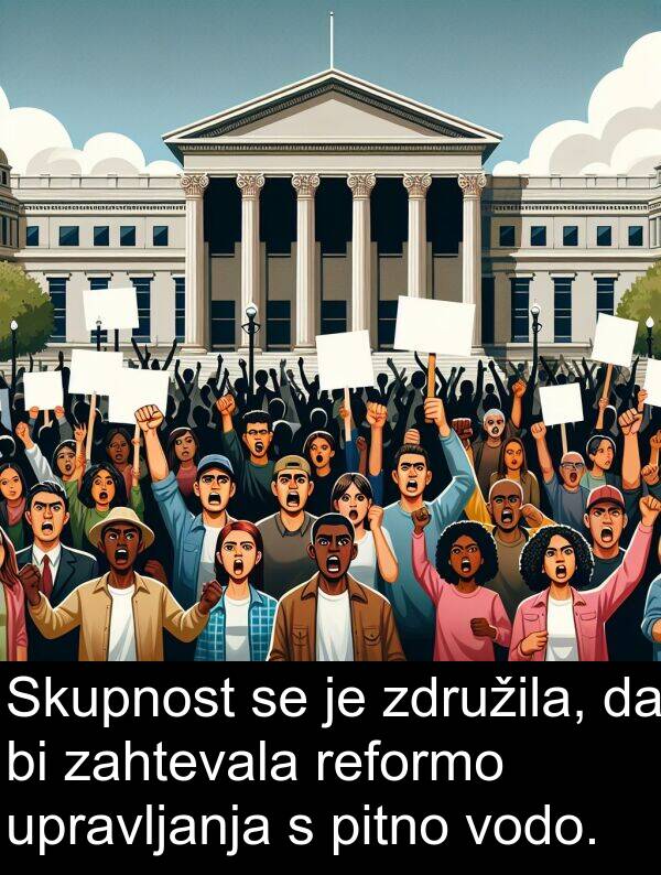 pitno: Skupnost se je združila, da bi zahtevala reformo upravljanja s pitno vodo.