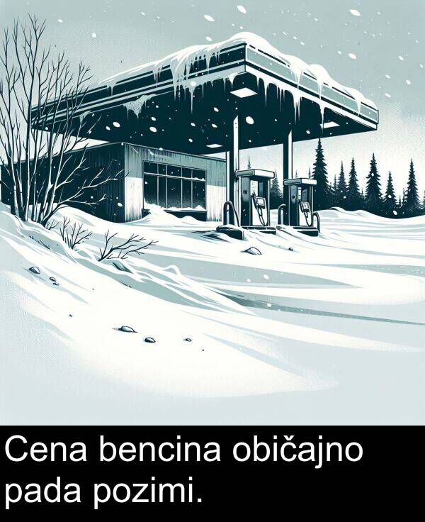 običajno: Cena bencina običajno pada pozimi.