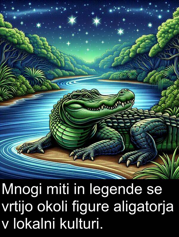 legende: Mnogi miti in legende se vrtijo okoli figure aligatorja v lokalni kulturi.