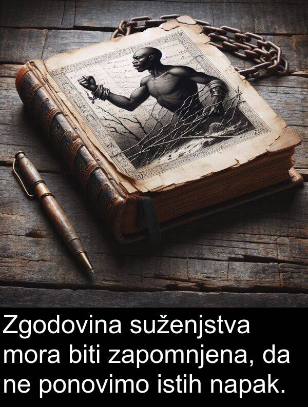 biti: Zgodovina suženjstva mora biti zapomnjena, da ne ponovimo istih napak.