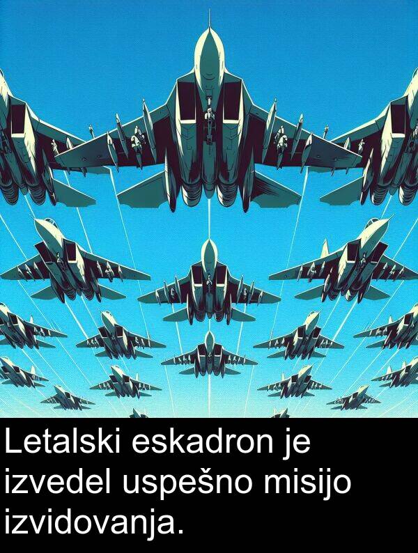eskadron: Letalski eskadron je izvedel uspešno misijo izvidovanja.