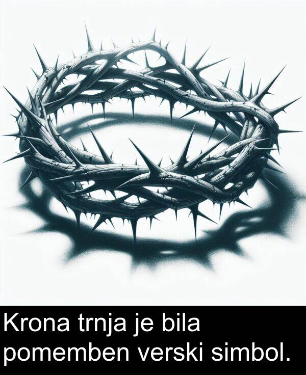 bila: Krona trnja je bila pomemben verski simbol.
