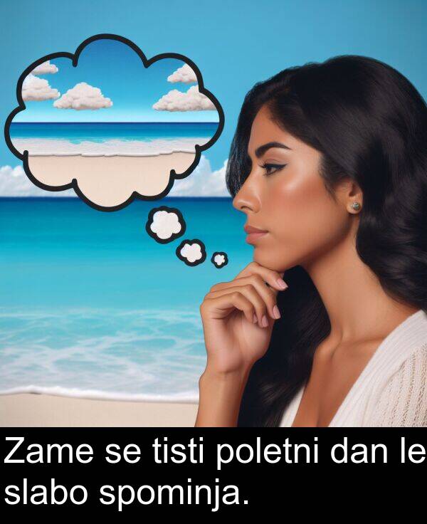 spominja: Zame se tisti poletni dan le slabo spominja.