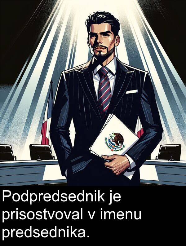 predsednika: Podpredsednik je prisostvoval v imenu predsednika.