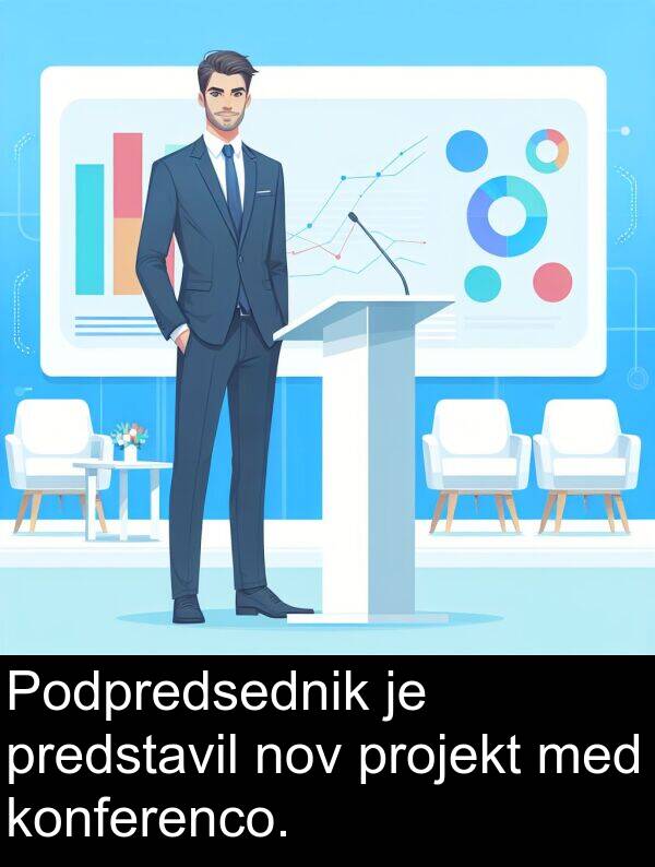 konferenco: Podpredsednik je predstavil nov projekt med konferenco.