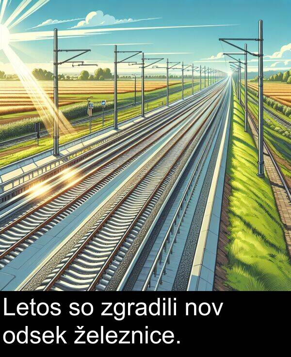 železnice: Letos so zgradili nov odsek železnice.