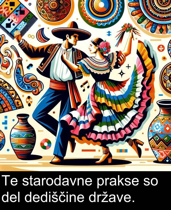 del: Te starodavne prakse so del dediščine države.