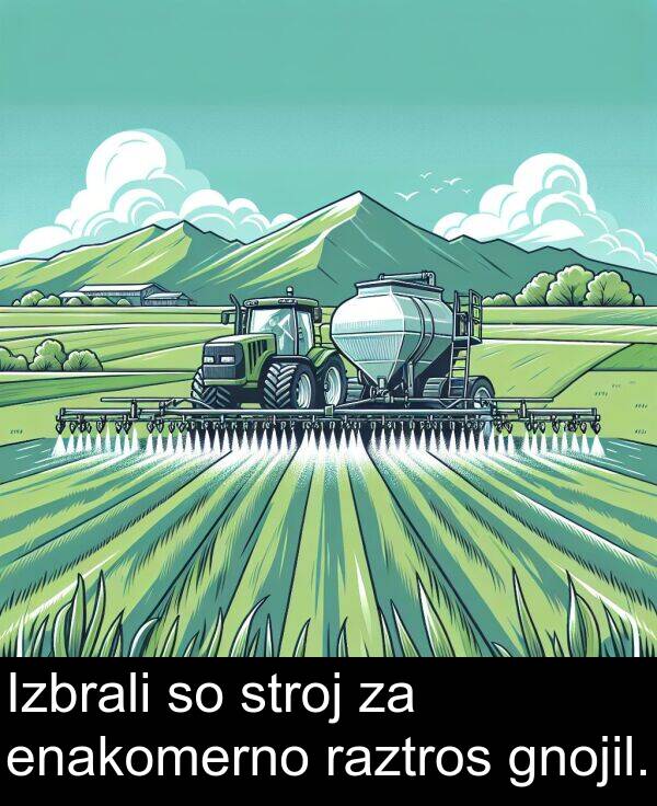 raztros: Izbrali so stroj za enakomerno raztros gnojil.