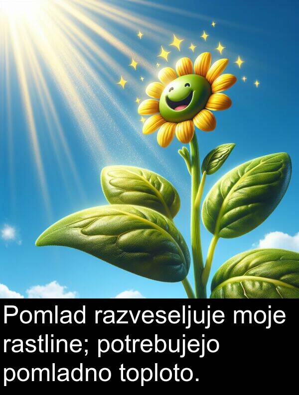 rastline: Pomlad razveseljuje moje rastline; potrebujejo pomladno toploto.