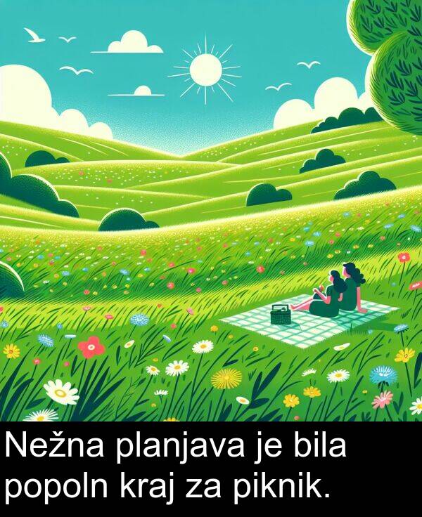 bila: Nežna planjava je bila popoln kraj za piknik.