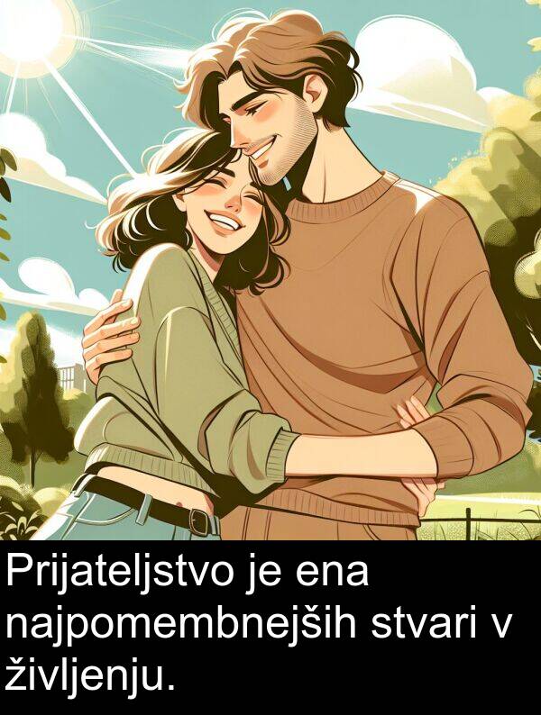 življenju: Prijateljstvo je ena najpomembnejših stvari v življenju.