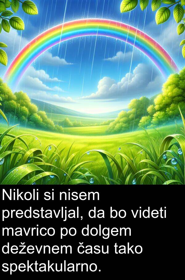 mavrico: Nikoli si nisem predstavljal, da bo videti mavrico po dolgem deževnem času tako spektakularno.