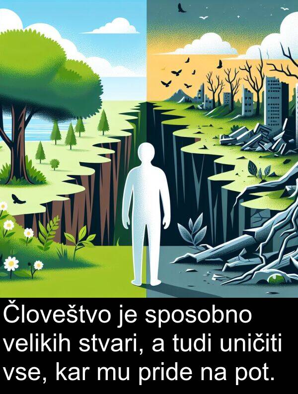 kar: Človeštvo je sposobno velikih stvari, a tudi uničiti vse, kar mu pride na pot.