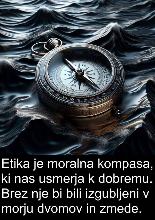 bili: Etika je moralna kompasa, ki nas usmerja k dobremu. Brez nje bi bili izgubljeni v morju dvomov in zmede.