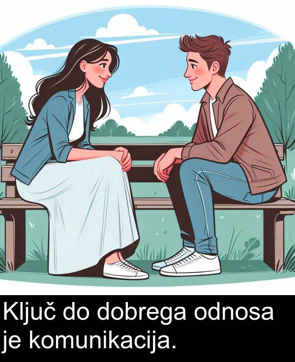 odnosa: Ključ do dobrega odnosa je komunikacija.