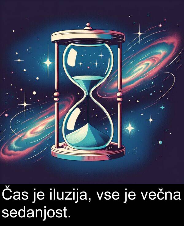 sedanjost: Čas je iluzija, vse je večna sedanjost.