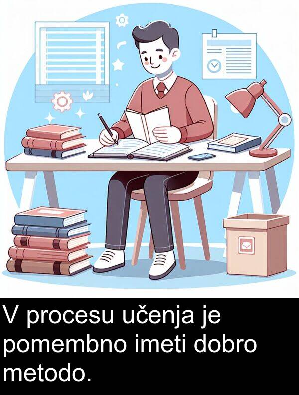pomembno: V procesu učenja je pomembno imeti dobro metodo.