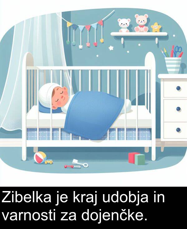 kraj: Zibelka je kraj udobja in varnosti za dojenčke.