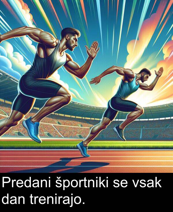 dan: Predani športniki se vsak dan trenirajo.